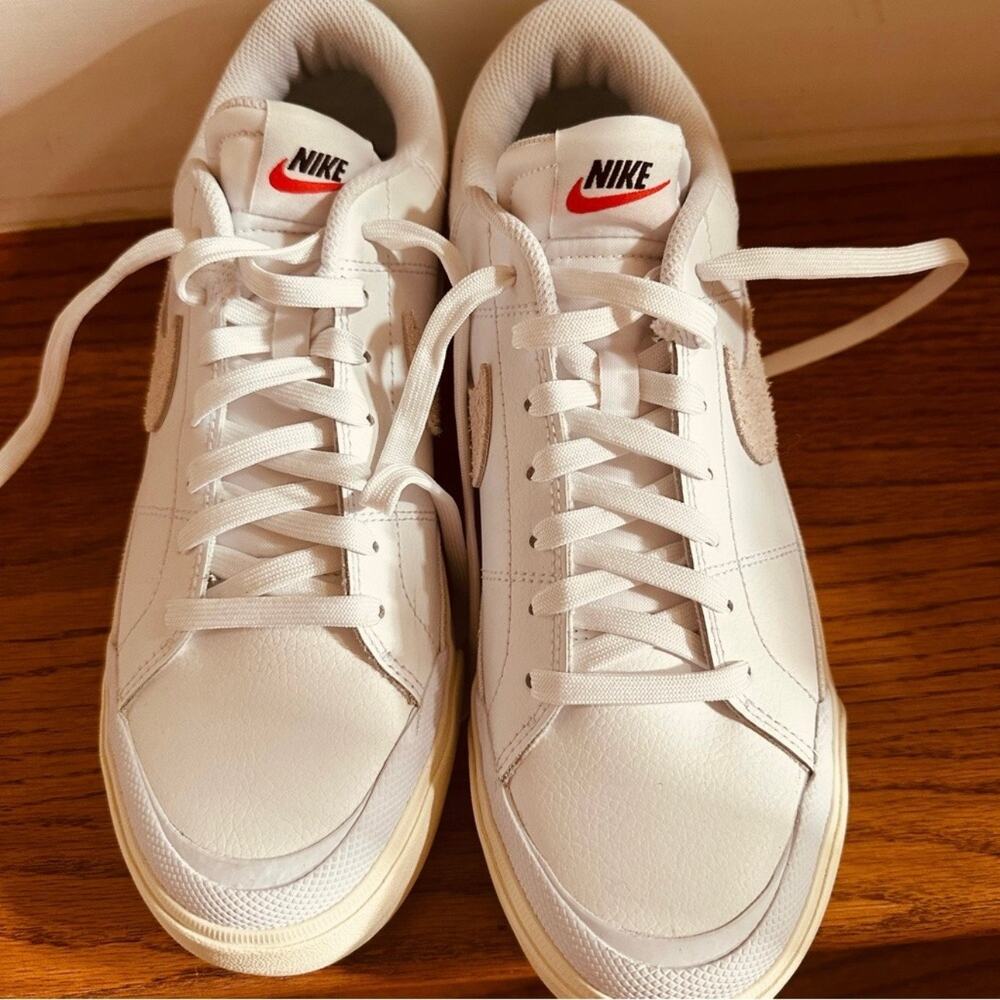 Nike Court Legacy Next Nature White Green Sneakers Women’s  10 Casual Comfort